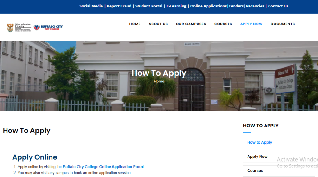 Buffalo City TVET College Online Application