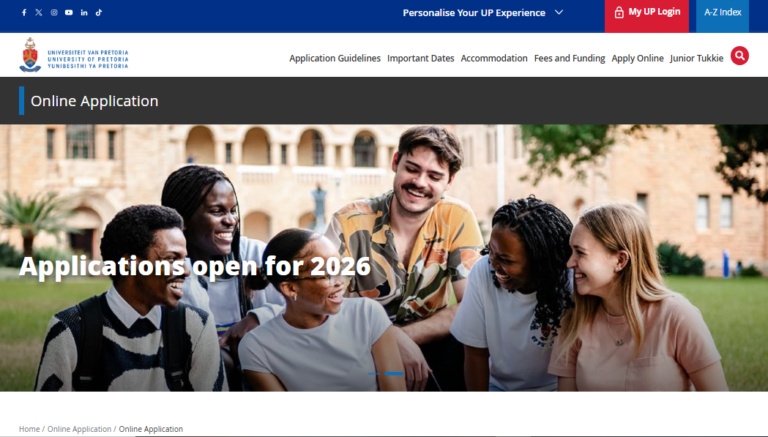 University of Pretoria (UP) Online Application Instructions